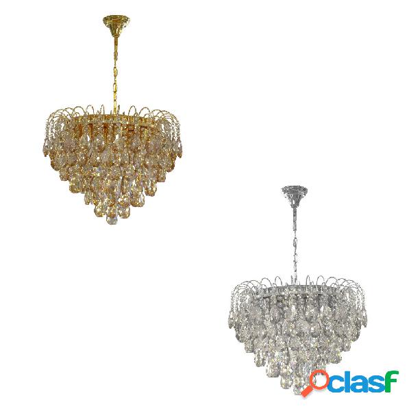 LAMPADARIO SOFFITTO SOSPENSIONE CLASSICO SFERE PENDENTI 12