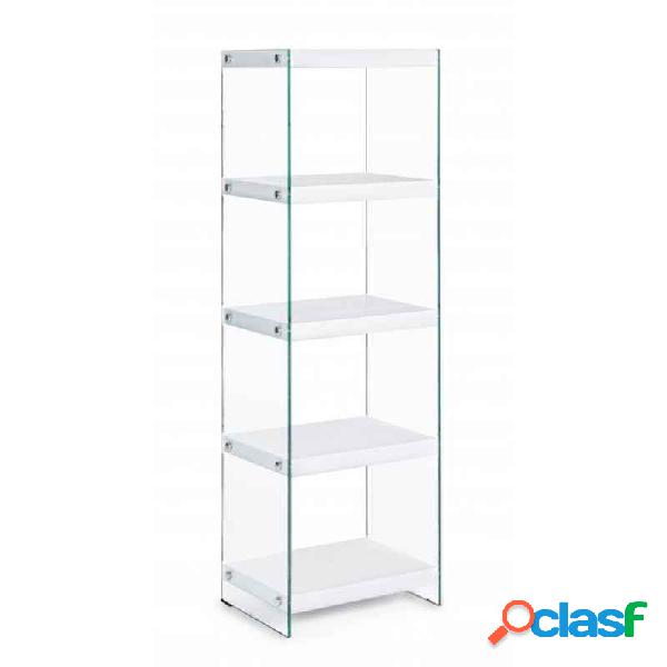 LIBRERIA 5P LINE BIANCO 40x30x131 cm