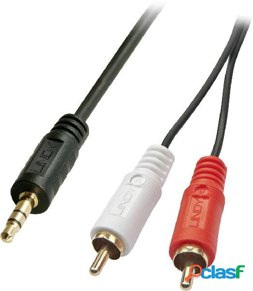 LINDY 35682 RCA / Jack Audio Cavo [2x Spina RCA - 1x Spina
