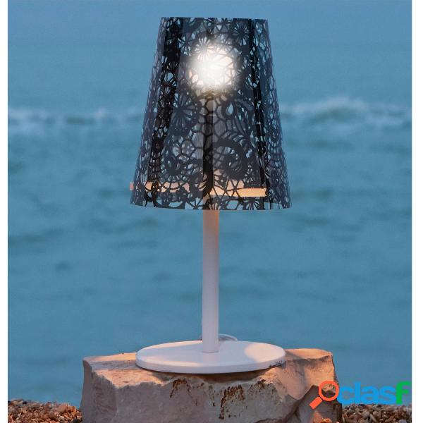 Lampada da tavolo con paralume PIXI PIZZO 30xh56 cm con