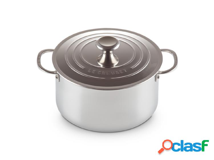 Le Creuset Casseruola Bordi Alti con Coperchio in Acciaio