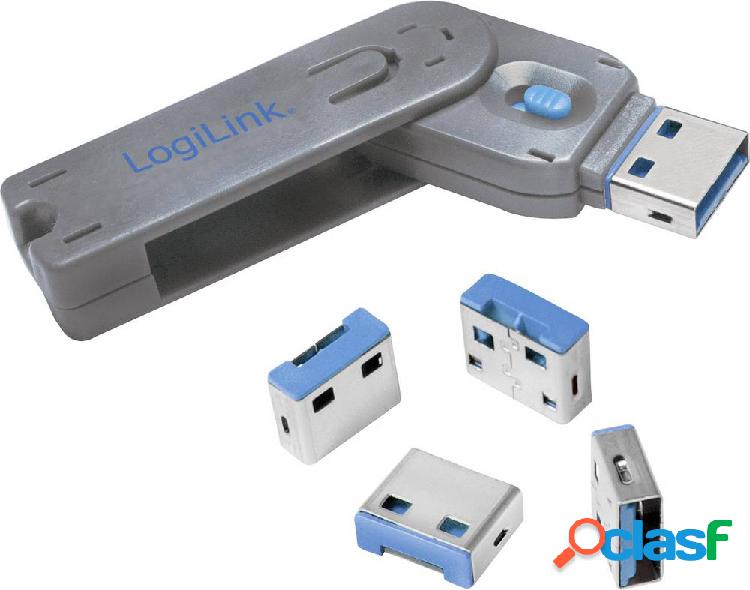 LogiLink Blocco porta USB USB PORT LOCK, 1 KEY + 4 LOCKS Kit