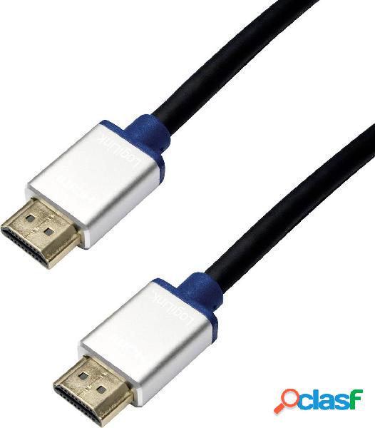 LogiLink HDMI Cavo Spina HDMI-A, Spina HDMI-A 3.00 m Nero