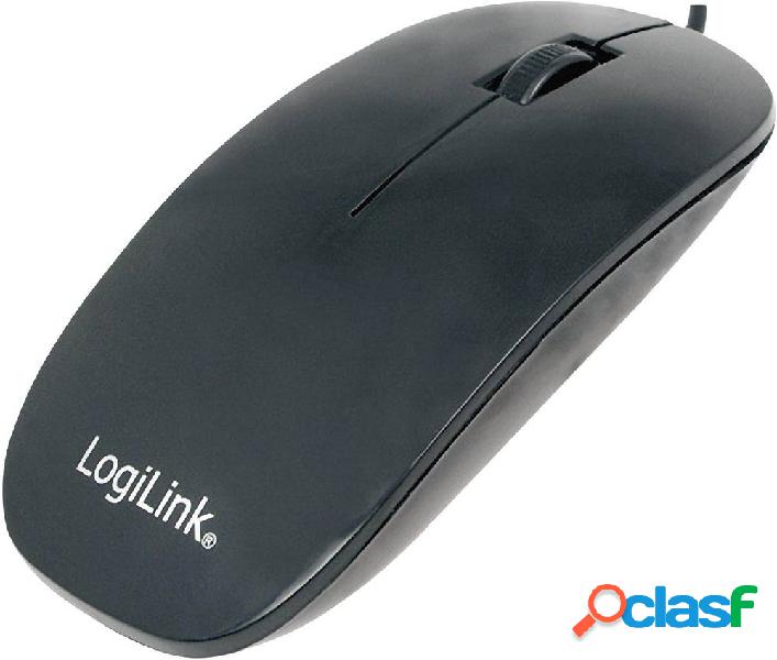 LogiLink ID0063 Mouse USB Ottico Nero 3 Tasti 1000 dpi