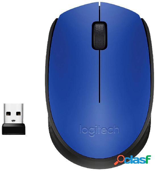 Logitech M171 Mouse wireless Senza fili (radio) Ottico Blu,