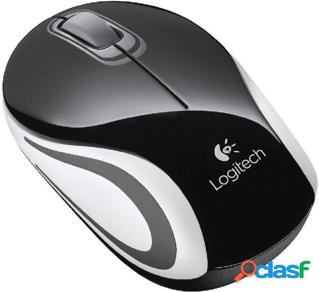 Logitech M187 Mouse wireless Senza fili (radio) Ottico Nero