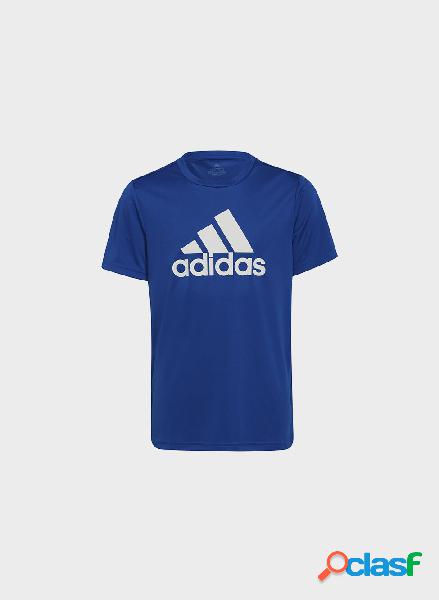 MAGLIA ADIDAS DESIGNED TO MOVE BIG LOGO TEE PRIMEGREEN