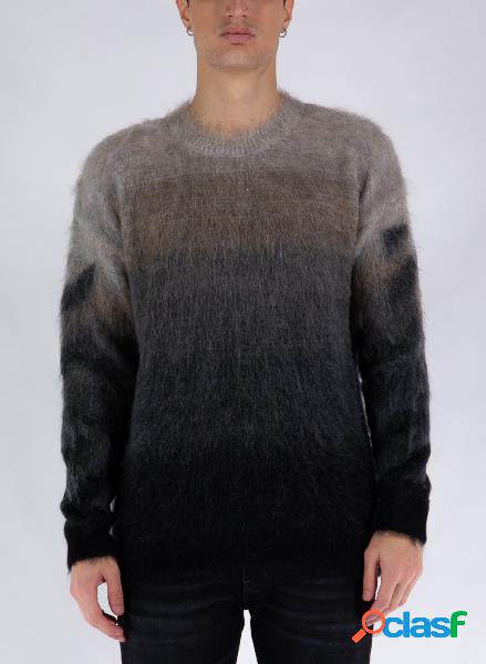 MAGLIONE DIAG BRUSHED