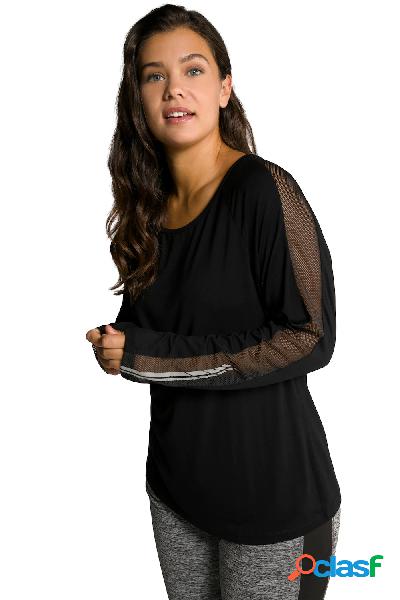 Maglia con inserto di mesh, stampa ad alta visibilità,