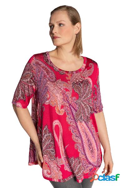 Maglia fluente dal taglio svasato con design Paisley, scollo