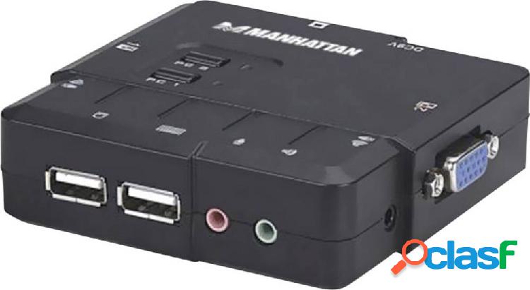 Manhattan 2 Porte Switch KVM VGA USB 1600 x 900 Pixel