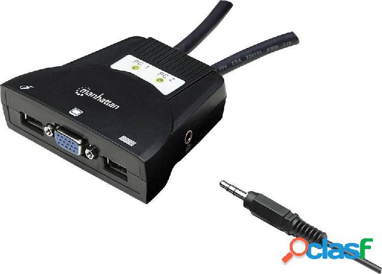 Manhattan 2 Porte Switch KVM VGA USB 1920 x 1440 Pixel