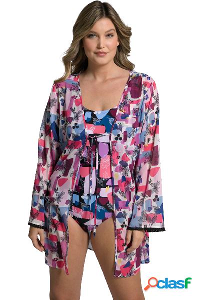 Mantellina di chiffon, Donna, Rosso, Taglia: 56/58,