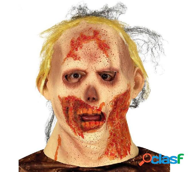 Maschera da Zombie insanguinato con capelli