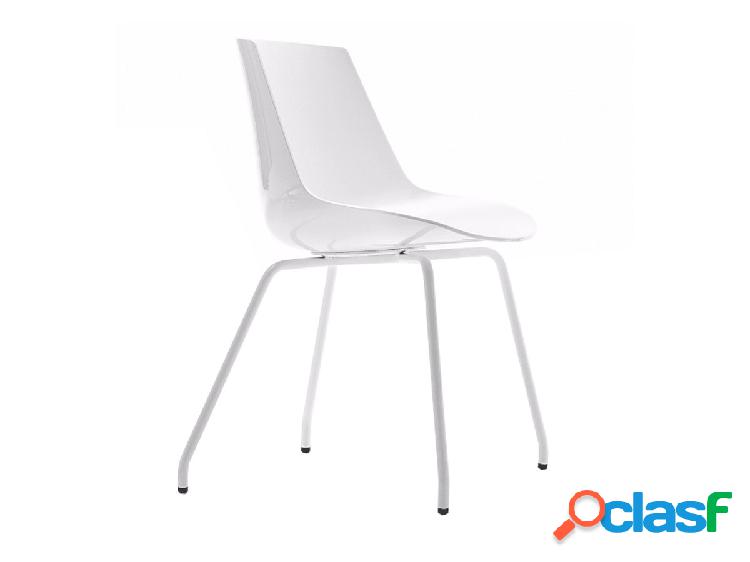 Mdf Italia Flow Chair 4 Gambe - Bianco