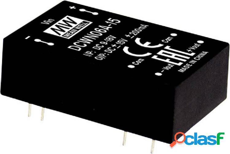 Mean Well DCWN06C-15 Modulo convertitore DC / DC 200 mA 6 W