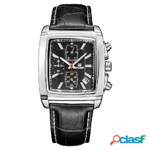 Megir Fashion Luminous Time Display Orologio da uomo al