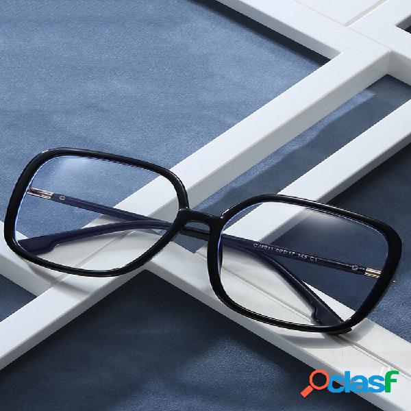 Men Anti-Blue Occhiali Flat Mirror Square Occhiali Frame
