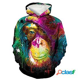 Mens 3D Graphic Prints Pullover Hoodie Sweatshirt Print 3D