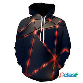 Mens 3D Hoodie Basic Hoodies Sweatshirts Rainbow