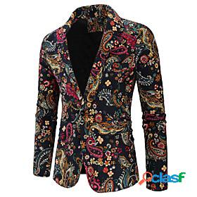 Mens Blazer Fall Spring Street Going out Regular Coat Notch