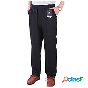 Mens Classic Style Streetwear Drawstring Straight Pants