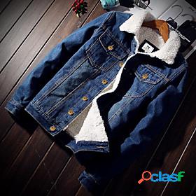 Mens Denim Jacket Autumn / Fall Winter Street Sports Outdoor
