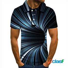 Mens Golf Shirt Tennis Shirt 3D Graphic Prints Linear 3D