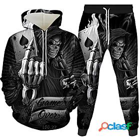 Mens Graphic 3D 3D Hoodies Set 2 Piece 3D Print Daily Casual