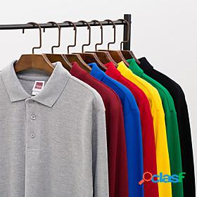 Mens Henley Shirt Golf Shirt Logo non-printing Collar Button