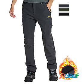 Mens Hiking Pants Trousers Softshell Pants 5 Zipper Pockets