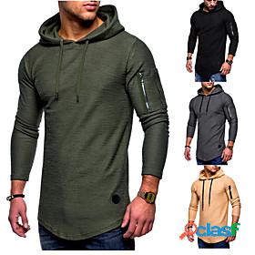 Mens Hoodies Sweatshirts Shirt Zipper Round Neck Standard