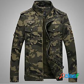 Mens Jacket Fall Daily Weekend Regular Coat Stand Collar