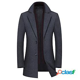 Mens Jacket Trench Coat Coat Fall Winter Business Daily