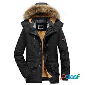 Mens Parka Fall Winter Daily Regular Coat Thermal Warm