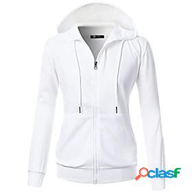 Mens Plain Solid Color Zip Up Hoodie Sweatshirt Hooded Basic