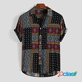 Mens Shirt Graphic Other Prints Collar Button Down Collar