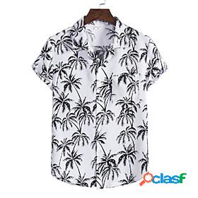 Mens Shirt Leaves Other Prints Classic Collar Casual Holiday