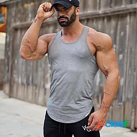Mens Sleeveless Running Tank Top Singlet Top Athleisure