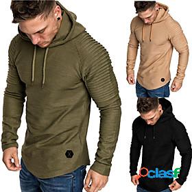 Mens Solid Color Muscle Tee Pullover Casual Daily Sportswear