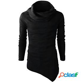 Mens Solid Colored Sweatshirt Daily Going out Weekend Active