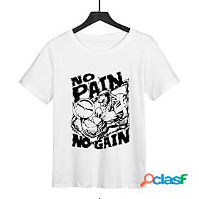 Mens T shirt Shirt Graphic Letter Hot Stamping Round Neck