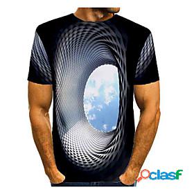 Mens T shirt Shirt Graphic Optical Illusion 3D Print Round