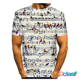 Mens T shirt Shirt Graphic Round Neck Daily Short Sleeve