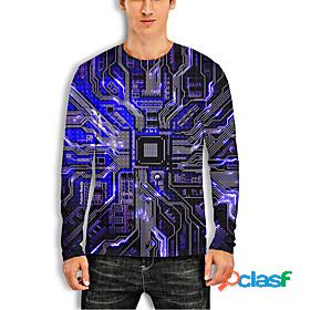 Mens Tee T shirt Graphic 3D 3D Print Round Neck Party Daily