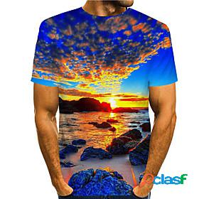 Mens Tee T shirt Shirt Graphic Prints Beach 3D Print Round