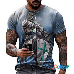 Mens Tee T shirt Shirt Graphic Prints Human 3D Print Round