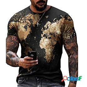 Mens Tee T shirt Shirt Map Graphic Prints Poker 3D Print