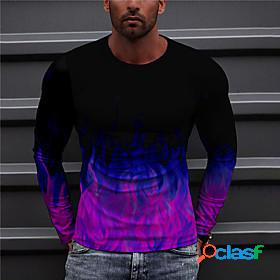 Mens Unisex Tee T shirt Shirt Graphic Prints Flame 3D Print