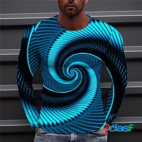 Mens Unisex Tee T shirt Shirt Graphic Prints Spiral Stripe